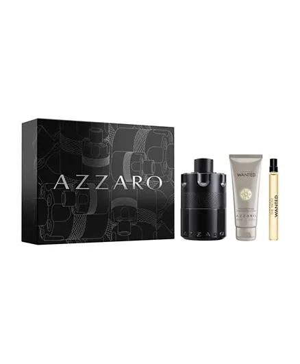 Azzaro The Most Wanted EDP Intense 100mL + EDP Intense 10mL + Hair & Body Shampoo 75mL Combo Pack