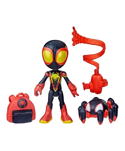 Hasbro Marvel Spidey and His Amazing Friends: Web-Spinners, Miles Morales Spider-Man Figure - 4 Inch
