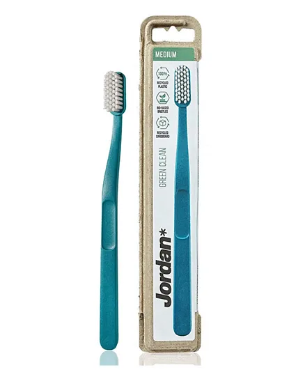 Jordan Oral Care Green Clean Toothbrush Medium - Blue
