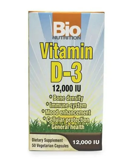Bio Nutrition Vitamin D3 12000 Iu - 50 Capsules