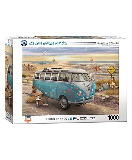 EuroGraphics The Love & Hope VW Bus Puzzle - 1000 Pieces