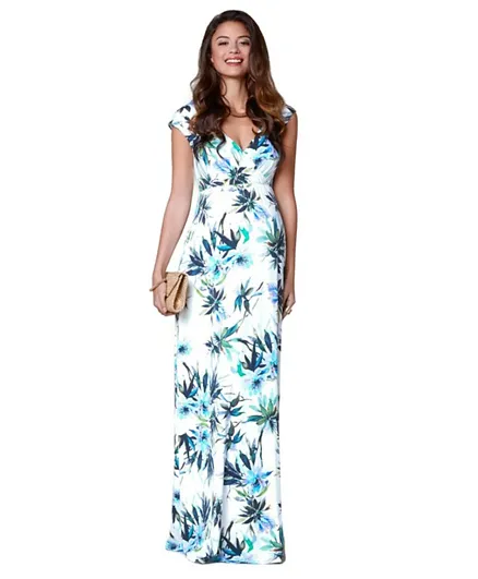 Mums & Bumps Tiffany Rose Alana Maternity Maxi Dress - Inky Tropics
