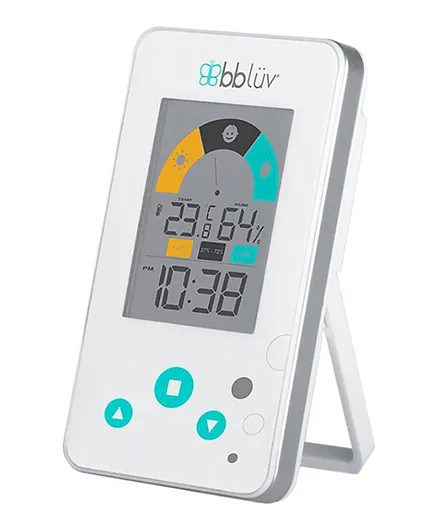 BBLUV Lgro 2 in 1 Digital Thermometer Hygrometer for Baby’s Room - White