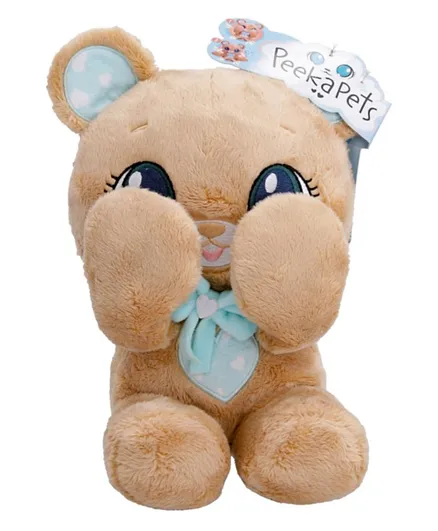 IMC Peekapets Bear Stuffed Plush Soft Toy Brown - 30 cm
