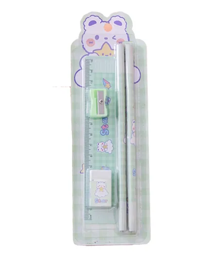 Star Babies Stationery Set Green - 5 Pieces