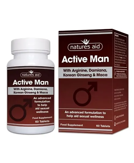 Natures Aid Active Man Food Supplement - 60 Tablets