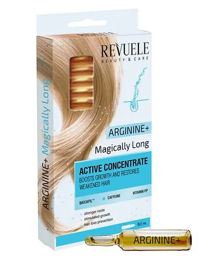 ريفولي -  أمبولات مركزة للشعر بالأرجينين + عبوة طويلة بطريقة سحرية مكونة من 8 أمبولات - 5 مل لكل أمبولة