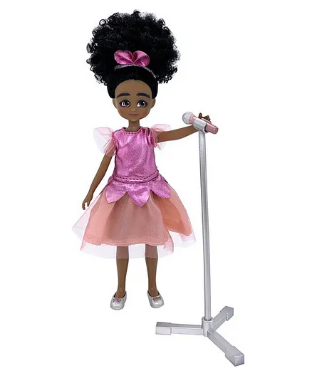 Lottie Stage Superstar Fashion Doll - Rose Gold Dress, Silver Shoes, Musical Performer Toy for Kids 3+ Years with Accessories