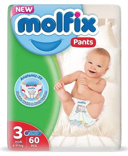 Molfix Diaper Pants Size 3 - 60 Pieces