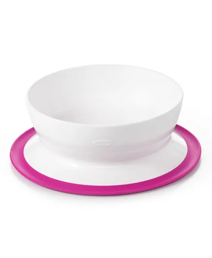 OXO Tot Stick & Stay Suction Bowl Pink & White - 230mL