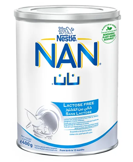 Nestle NAN Lactose Free Infant Formula Powder 1 - 400g