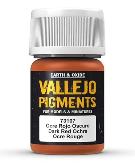 Vallejo Pigment 73.107 Dark Red Ocre - 35mL
