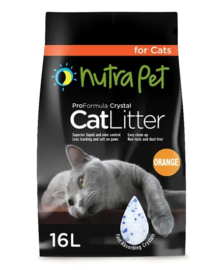 Nutrapet Cat Litter Silica Gel Orange Scent - 16L