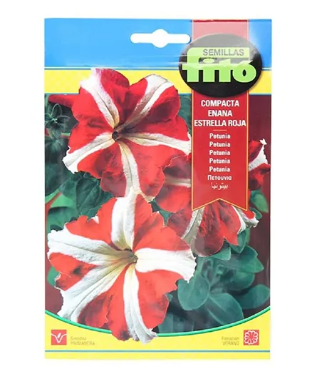 Fito Petunia Dwarf Compact Red Star Seeds