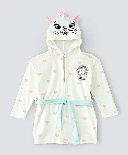 Disney Marie Fleece Home Robe - White
