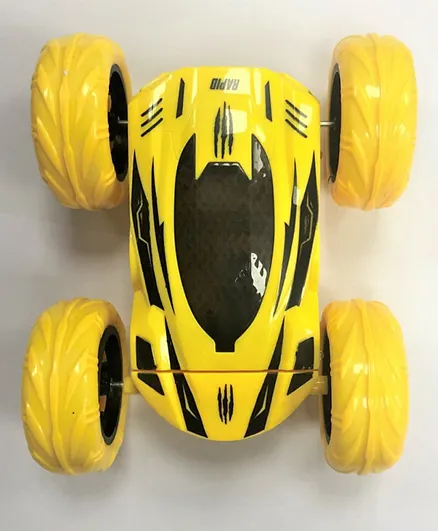 سيارة لعبة دوران مزدوج من تون تويز مع جهاز تحكم عن بعد - أصفر
