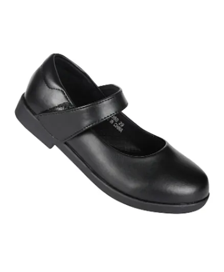 نينوس حذاء مدرسي بإغلاق الفيلكرو - أسود