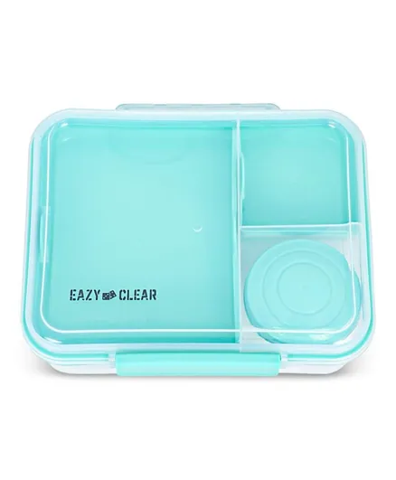 Eazy Kids 5 Compartment Bento Convertible Lunch Box With Gravy Bowl - Green
