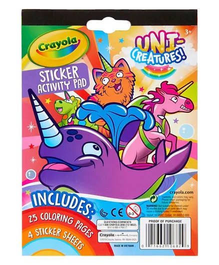 Crayola  Uni Creatures Sticker Activity Pad - White