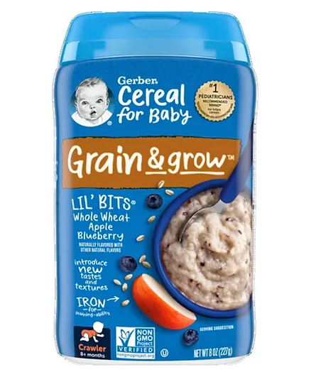 Gerber Cereal Whole Wheat Apple Blueberry MP2 - 227g