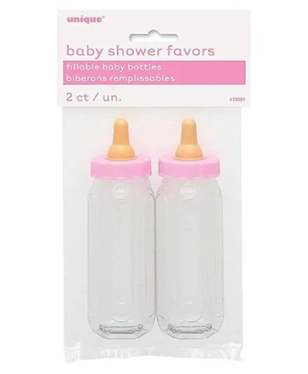 Unique 5 Fillable Baby Bottle Pink - Pack of 2
