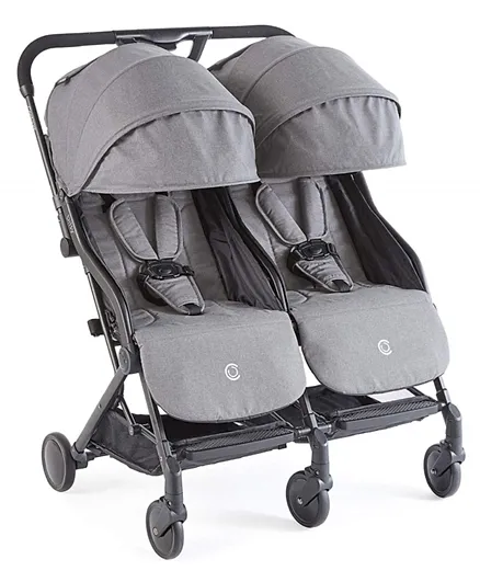 Kolcraft Contours Bitsy Side by Side Compact Fold Lightweight Travel Twin Stroller - Graphite Grey