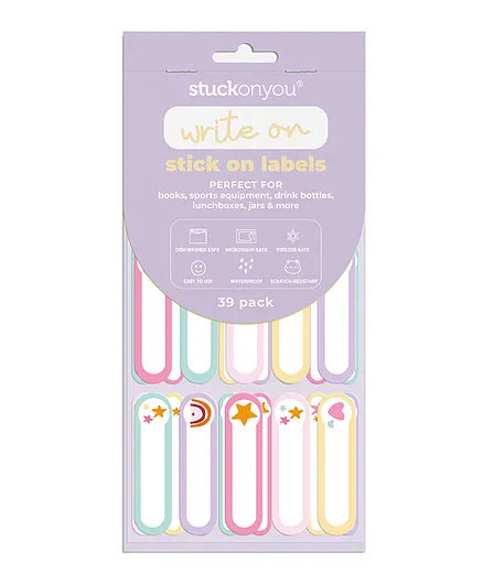 Stuck On You Pastel Party Stick On Multicolor - 39 Pieces