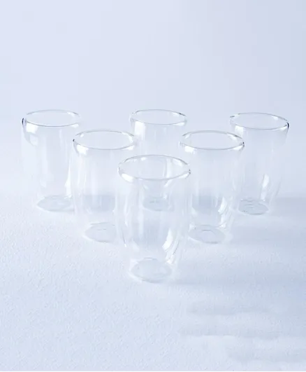 Pan Emirates Neoflam Double Wall Glass Set Of 6 - Clear