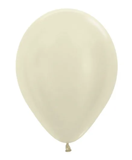Sempertex Round Latex Balloons Ivory - 50 Pieces