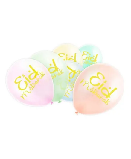 Eid Party Pastel Eid Balloons - 12 Pieces