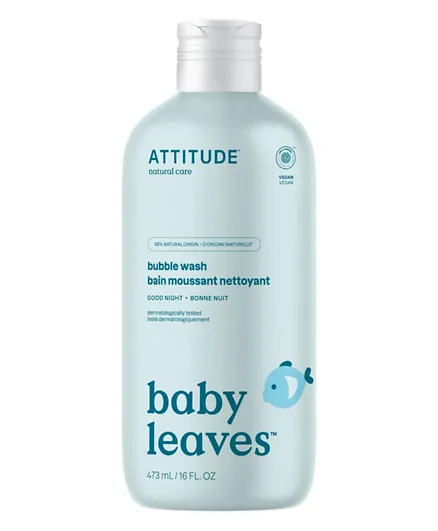 Attitude Baby Leaves Night Almond Milk Bubble Wash - 473mL