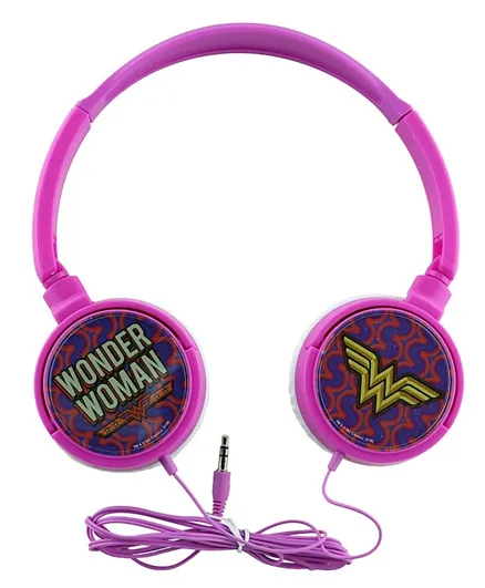 Warner Bros Wonder Woman Over Ear Headphones for Kids - Purple