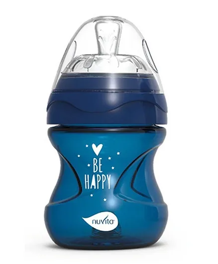 نوفيتا - رضاعة رائعة تحاكي الرضاعة الطبيعية  ، لون أزرق ليلي - 150 مل