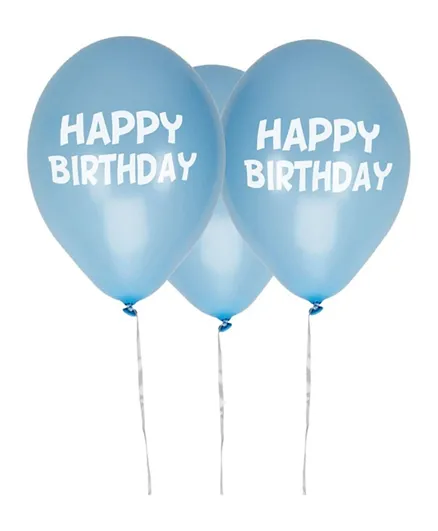 Neviti Little Star Blue Happy Birthday Balloons - Pack of 8