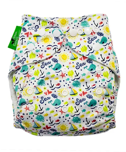 Little Angel Baby One Size Reusable Pocket Diaper - Sailing