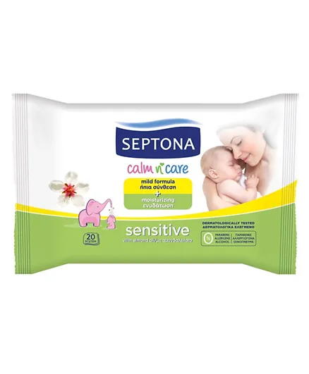Septona Travel Sensitive Baby Wipes - 20 Wipes