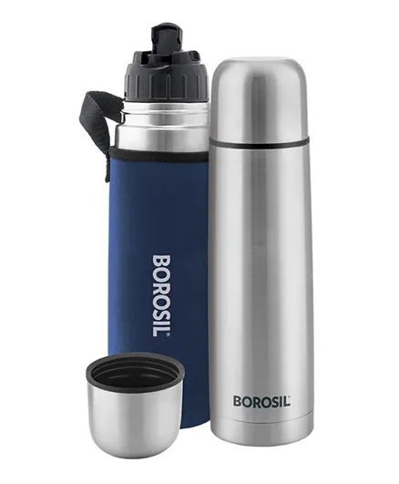 Borosil Vaccum Thermo Flask Blue  - 500mL