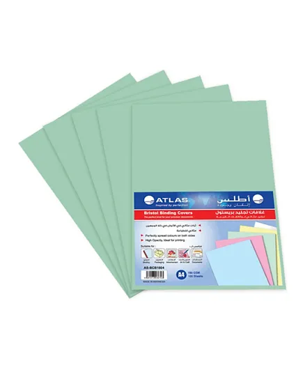 Atlas Bristol Binding Covers A4 Size Green - 100 Pieces