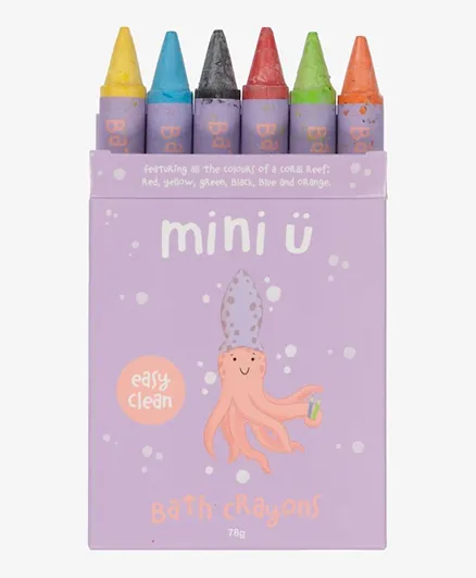 Mini-U Bath Crayons - Pack of 6