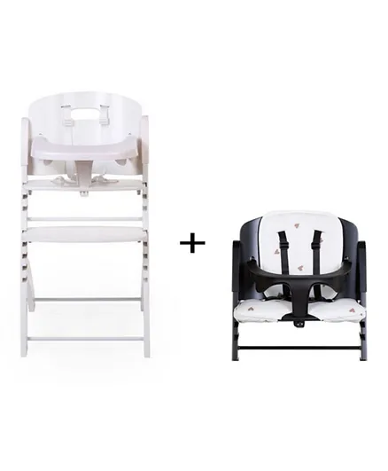 Childhome Evosit High Chair With Cushion - White