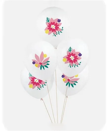 My Little Day Flowers Tattooed Balloons - 5 Pieces