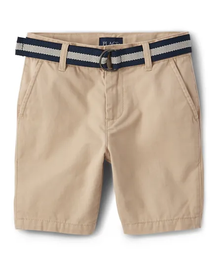 The Children's Place Chino Shorts With Belt - Beige