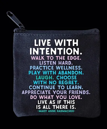 Quotable Mini Pouch - Live with intention
