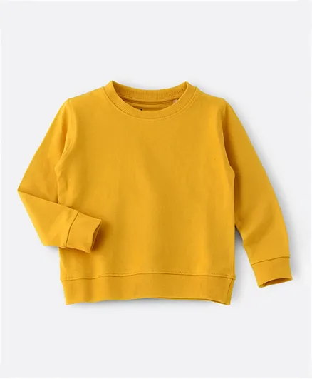 Jam Basic Round Neck Sweatshirt - Mustard