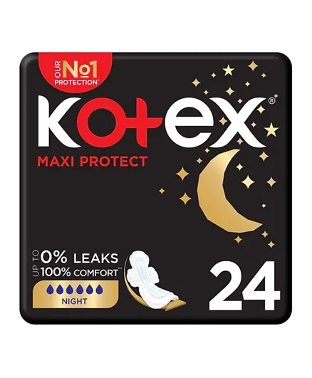 Kotex Maxi Pads Night with Wings Sanitary Pads - 24 Pieces