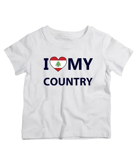 Twinkle Hands I Love My Country Lebanon T-Shirt - White