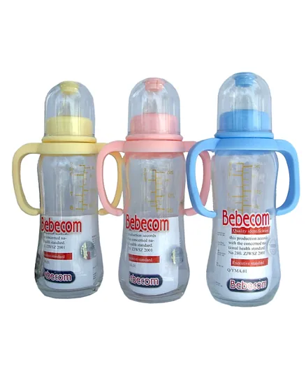 Bebecom Standard Plastic Bottle (Colours May Vary) - 300 ml