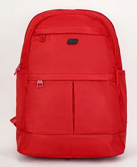 سكيتشرز - حقيبة ظهر بقسمين باللون الأحمر  - 1732 بوصة