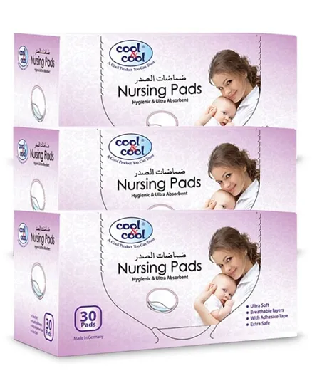 Cool & Cool Nursing Pads Hygienic with Ultra Absorbent  2+1 Free - 30 Pads
