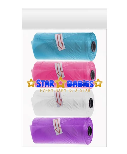 Star Babies Disposable Scented Bags Pack of 4 - 60 Pieces